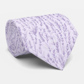 Lavendel Bloemig Stropdas (Opgerold)
