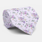 Lavendel Bloemig Stropdas (Opgerold)