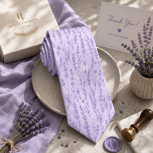 Lavendel Bloemig Stropdas