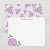 Lavendel Bloemige Dankbetuiging Notities Kaart (Voorkant / Achterkant)