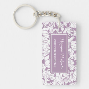 Lavendel Bloemige Schoonheidsspecialist Sleutelhanger