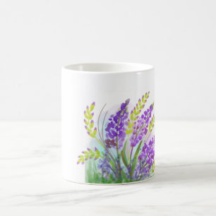 Lavendel Bloemige Waterverf Mok Botanische Laven