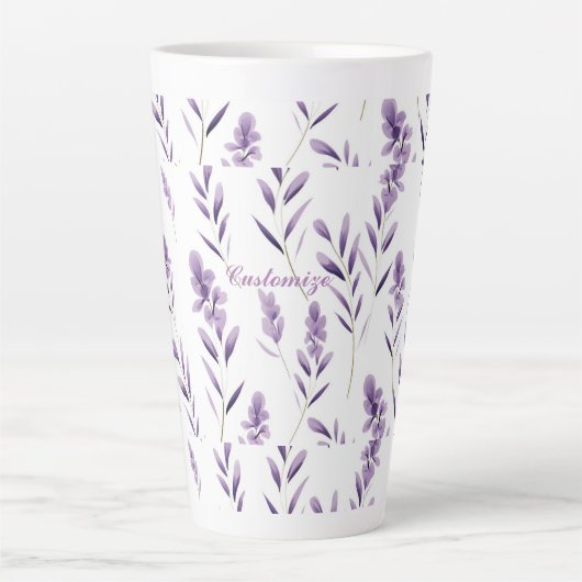Lavendel Bloemknoppen Thunder_Cove Latte Mok (Voorkant)