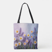 Lavendel Bloom & Daisy Delight Bag Draagtas (Achterkant)