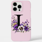 Lavendel Bloom: Monogrammed Initiaal 'L' Case-Mate iPhone Case (Achterkant)