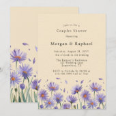 Lavendel Bloom Wildflowers Paren Douche Kaart (Voorkant / Achterkant)