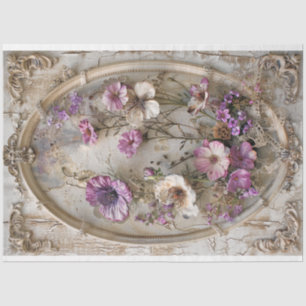 Lavendel Blooms,  kant Bloemen & Mix Media Tissuepapier