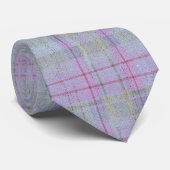Lavendel Blootvoets Plaid  Stropdas (Opgerold)