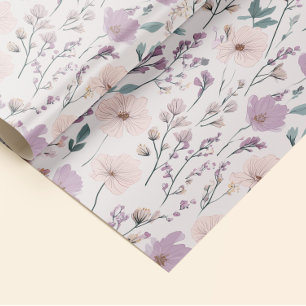 Lavendel & Blush Weide Cadeaupapier