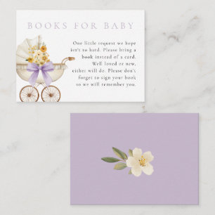 Lavendel Boeken voor Baby Kaart Vintage Wiegfees