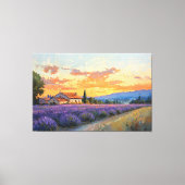 Lavendel Boerderij in de Provence Canvas Afdruk (Voorkant)
