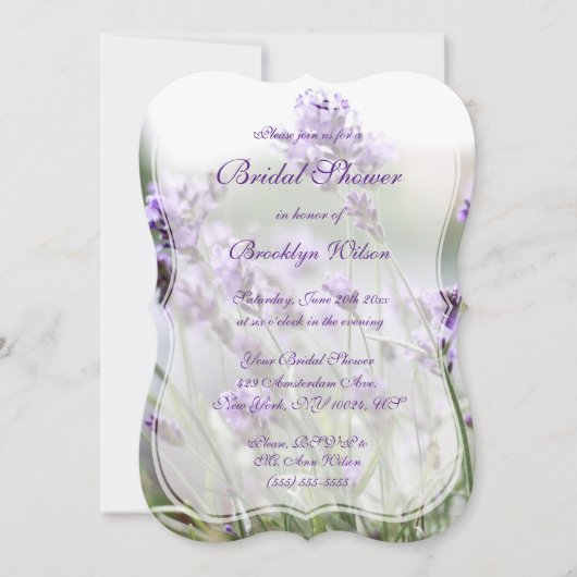 Lavendel Boheemse Bruiloft Uitnodigingen Bracket (Voorkant)