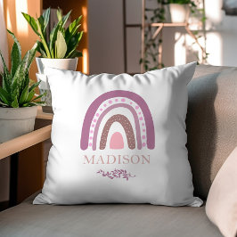 Lavendel Boho Rainbow gepersonaliseerd Sierkussen