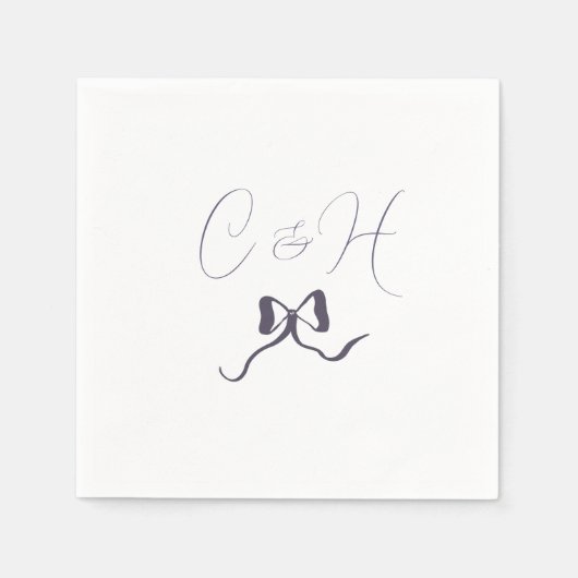 lavendel boog bruiloft servet (Voorkant)