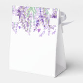 Lavendel Botanisch groen Paarse groene bruiloft Bedankdoosjes (Achterkant)