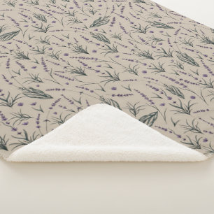 Lavendel Botanisch Patroon Sherpa Dekbed Deken