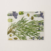  lavendel Botanische Afdruk Legpuzzel (Horizontaal)