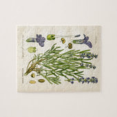 lavendel Botanische Afdruk Legpuzzel (Horizontaal)