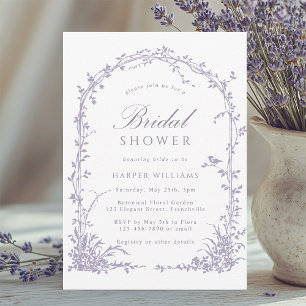 Lavendel Botanische Boog Tuin Bruidsdiner Kaart