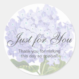 Lavendel Botanische Verjaardag Elegant Dank u Ronde Sticker
