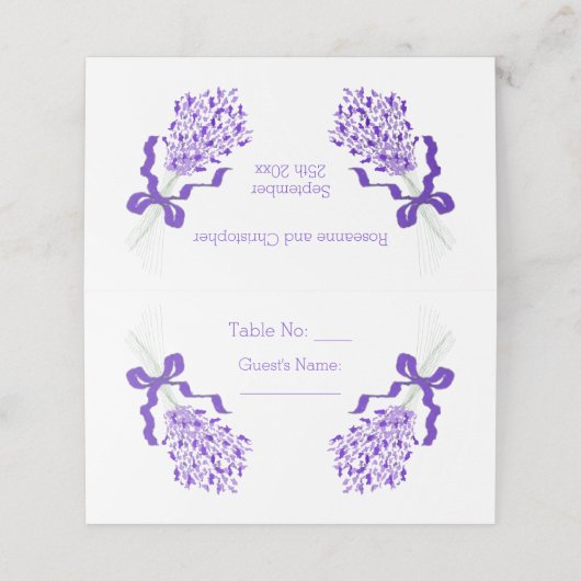 Lavendel Bruiloft (Buitenkant ongevouwen)