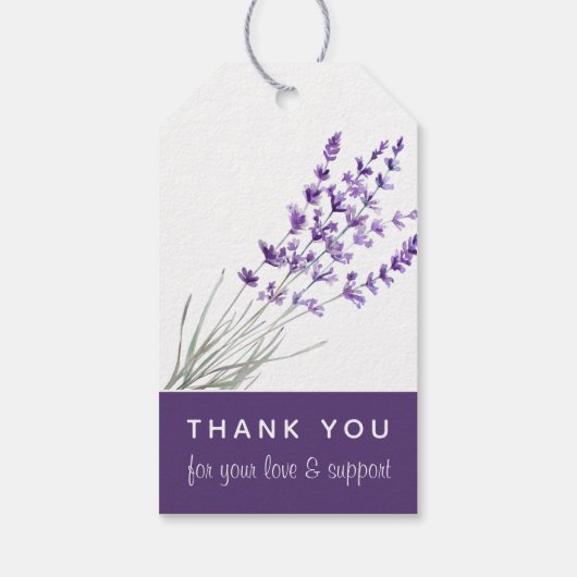 Lavendel bruiloft dank u cadeau Labels Cadeaulabel (Achterkant)