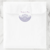 Lavendel bruiloft stickers (Tas)