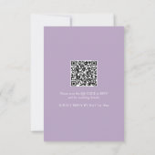 Lavendel bruiloft uitnodiging met QR-code (Achterkant)
