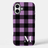 Lavendel Buffalo Plaid Check Case-Mate iPhone Case (Achterkant)