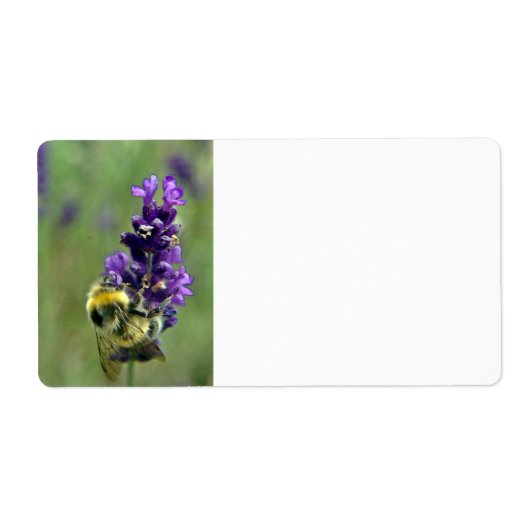 Lavendel Bumblebee Waterverf Etiket (Voorkant)
