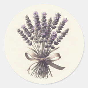 Lavendel Bunch  Botanische Apotheker Plant Ronde Sticker
