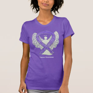 Lavendel Cancer Awareness Ribbon Angel Art Shirt