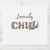 Lavendel Chill Likeurfles Etiket (Enkel label)