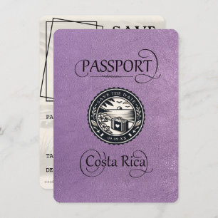Lavendel Costa Rica Paspoort Save The Date