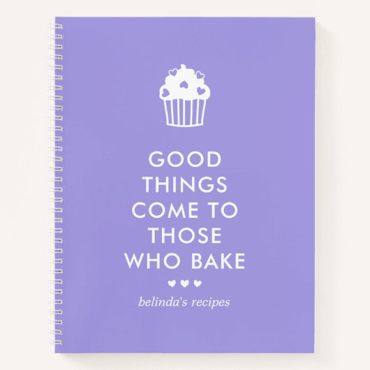 Lavendel Cupcake Goede Dingen Bakken Recept Notitieboek (Voorkant)