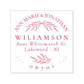  Lavendel Custom Bruiloft Retouradres Zelfinktende Stempel (Design)