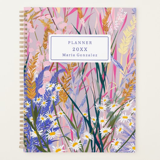 Lavendel Daisies Custom 2025 Weekly Planner (Voorkant)