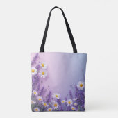 Lavendel & Daisy Bloom Bag Draagtas (Achterkant)