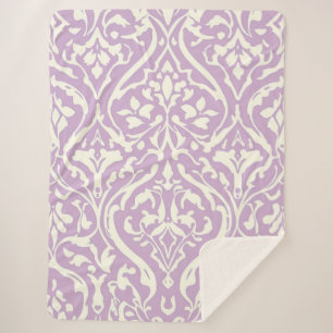 Lavendel Damask Cozy Sherpa Deken