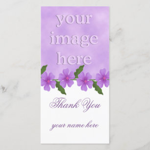 Lavendel Dank u fotokaarten Bedankkaart