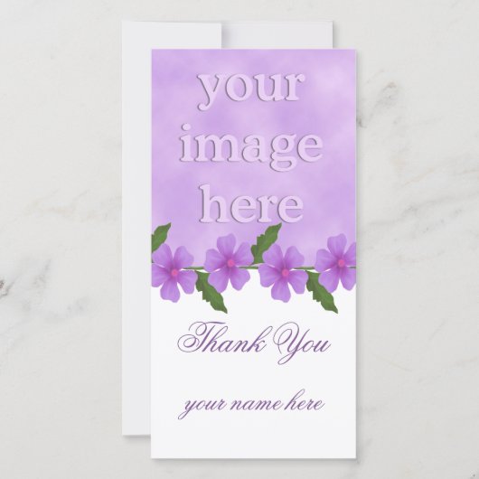 Lavendel Dank u fotokaarten Bedankkaart (Voorkant)