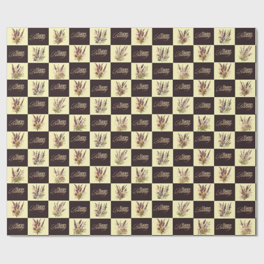 Lavendel Design Gift Wrapper Cadeaupapier (Vlak)