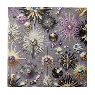 Lavendel Diamant Mid Century Modern Tegeltje