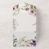 Lavendel Dreams: Anemone Wedding Invitation All In One Uitnodiging (Buitenkant)