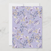 Lavendel Dromen Baby Douche Uitnodigingen (Achterkant)