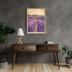 Lavendel Dromen – Oude Provence Platteland Toer Poster