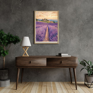 Lavendel Dromen – Oude Provence Platteland Toer Poster