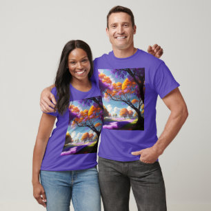 Lavendel droomt onder de hemel van Jacaranda, T-shirt