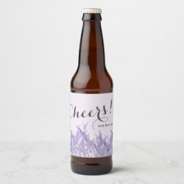 lavendel, elegant, modern, trendy, floraal, paars bier etiket