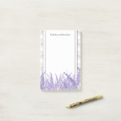 lavendel, elegant, modern, trendy, floraal, paars post-it® notes (Op bureau)